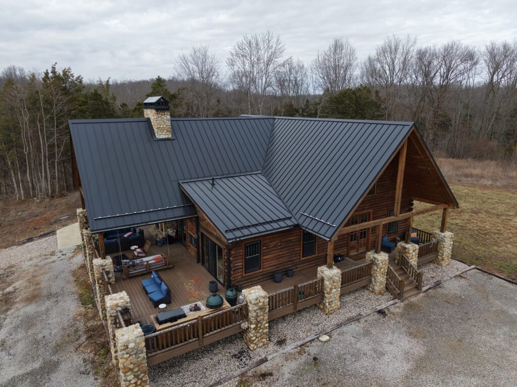 large home metal roof installation in kentucky
